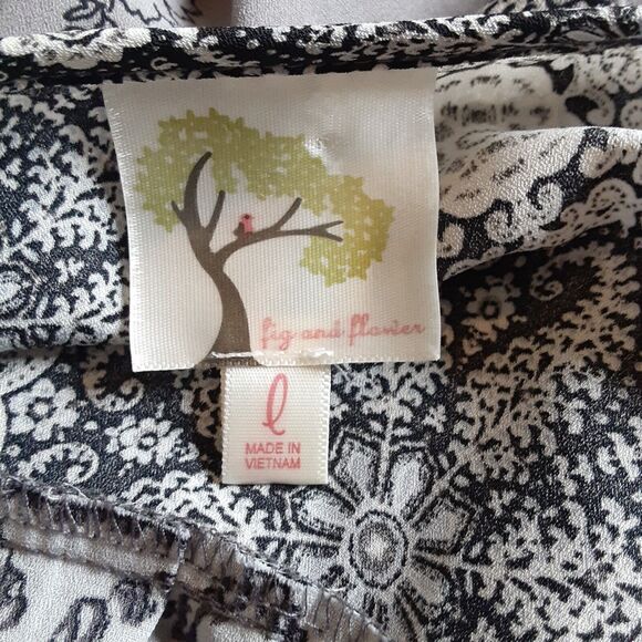 Fig & Flower Anthropologie Tunic Sz L Hi/low Lightweight - Picture 2 of 12